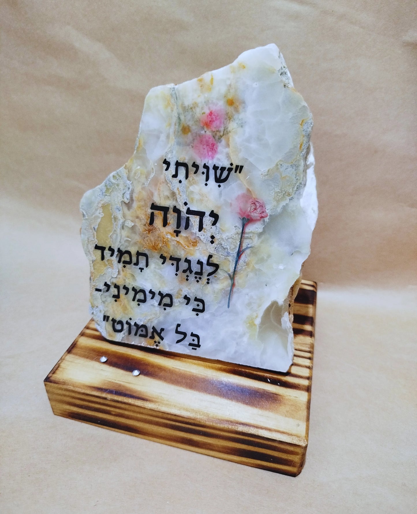 "שויתי יהוה לנגדי תמיד כי מימיני-בל אמוט"